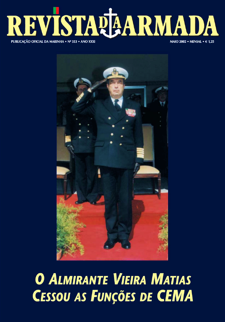 Capa da Revista da Armada de Maio de 2002, por ocasião da despedida da Armada ao Alm. Matias
