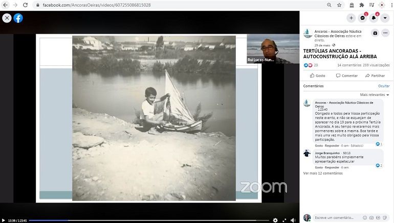 O sonho de infância do Eng. Rui Nunes durante a sua apresentação no Webinar ANCORAS (imagem Associação Âncoras)