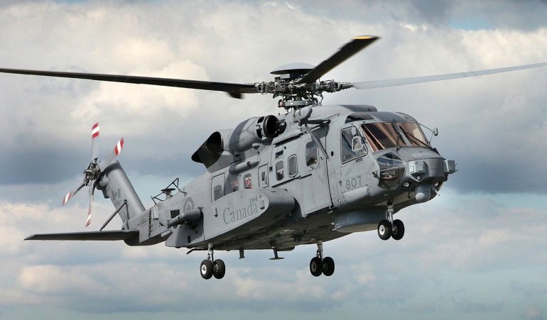 O helicóptero CH-148 Cyclone é a versão naval do Sikorsky S-92, que desde 2019, equipa as Forças Armadas Canadianas - CAF (imagem RCN MRC)