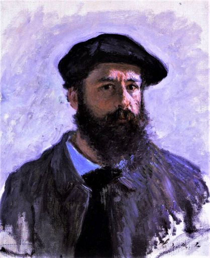 Auto-retrato com boina, óleo sobre tela, Claude Monet (1890)